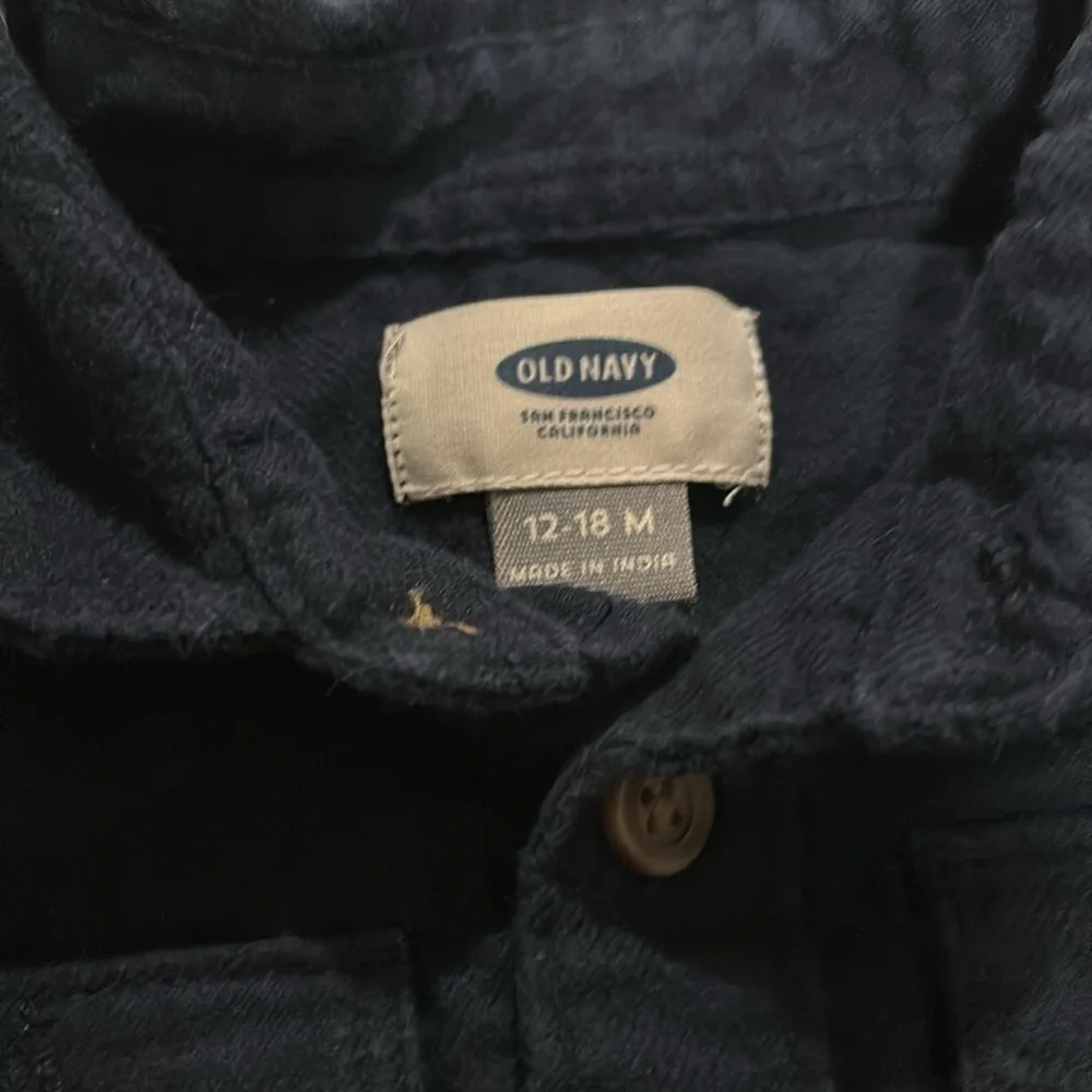 Old Navy 12-18 months long sleeve button down polo collared shirt